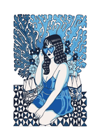 Blue Maiden Print