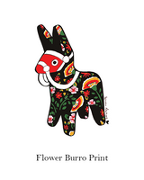 Flower Burro Print Wholesale 5X7 Cards with envelopes
